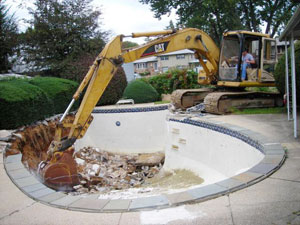 Swimming pool removal in Cherry Hill, NJ
