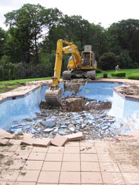 Camden, NJ pool demolition